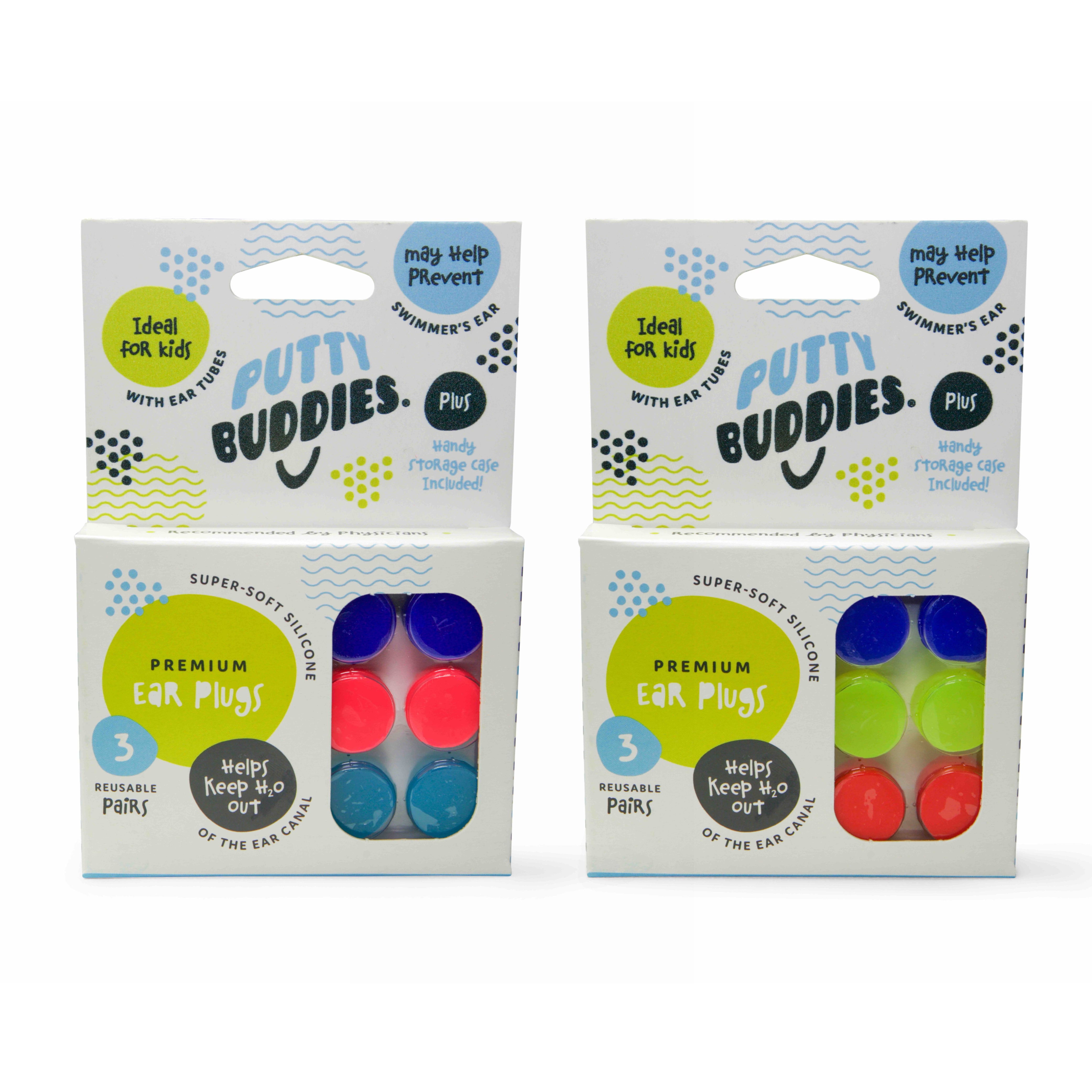 Putty Buddies Original Earplugs 3-Pair Pack - Case of 12