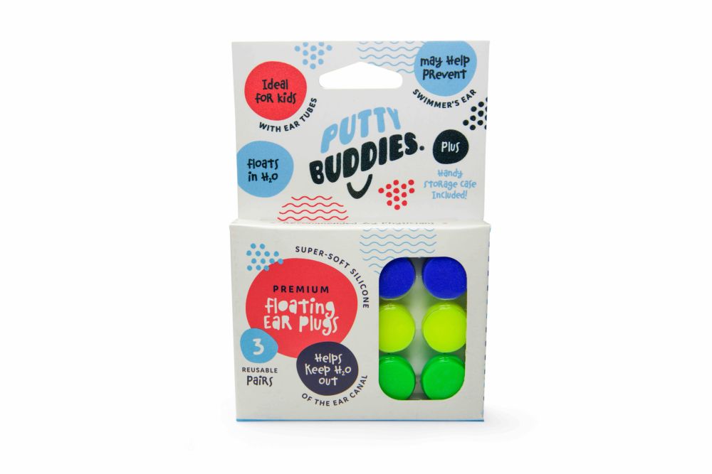 Putty Buddies Floating Earplugs 3-Pair Pack - Case of 12