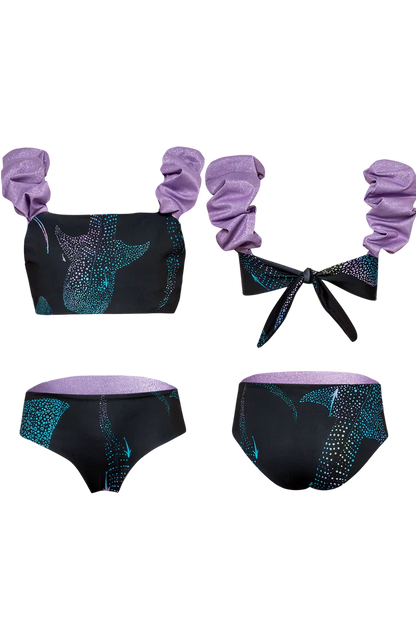 Girls Puffy Sleeve Reversable Bikini