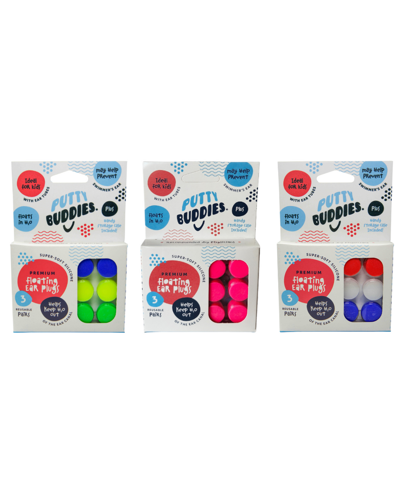 Putty Buddies® FLOATING Earplugs 3-Pair Pack - 1 Set