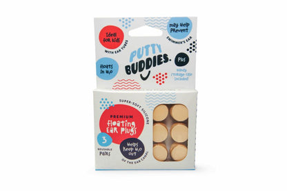 Putty Buddies Floating Earplugs 3-Pair Pack - 1 Set